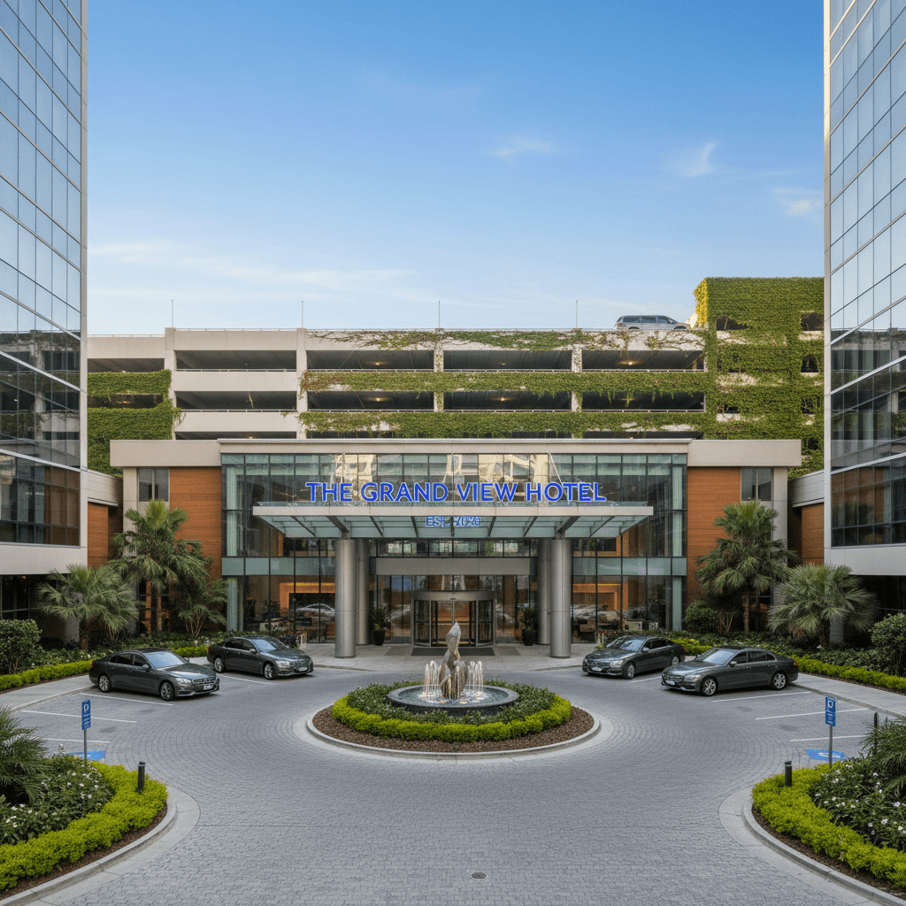 Golden Aura Stay hotel exterior with convenient parking and easy access