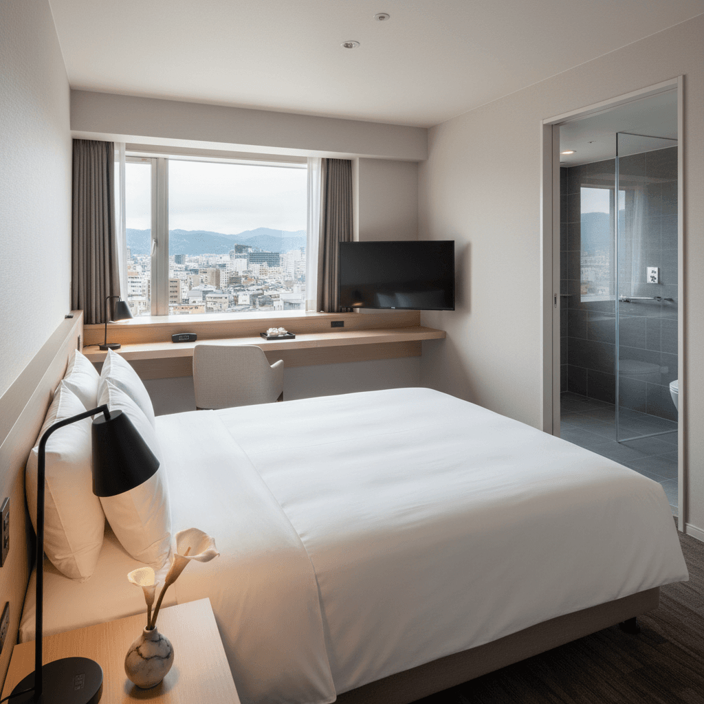 Full room view showcasing clean modern design